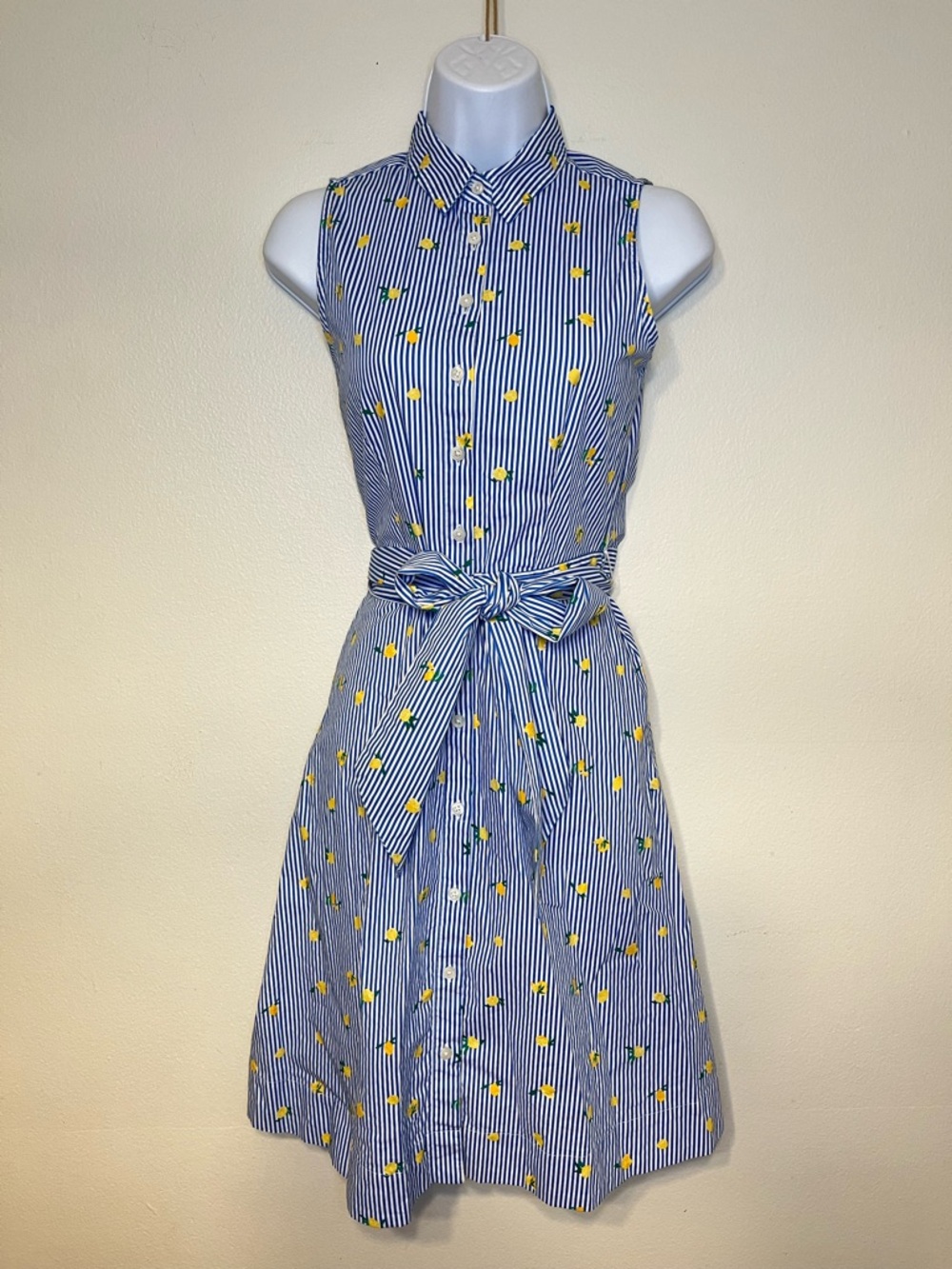 J. Crew Lemon Striped Dress - Picture 3 of 9